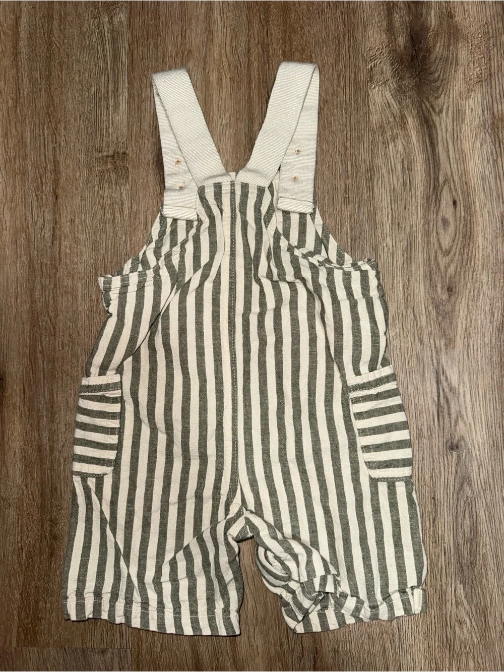 Carter’s Boys Linen Blend Striped Baby Overalls Size 18 Months